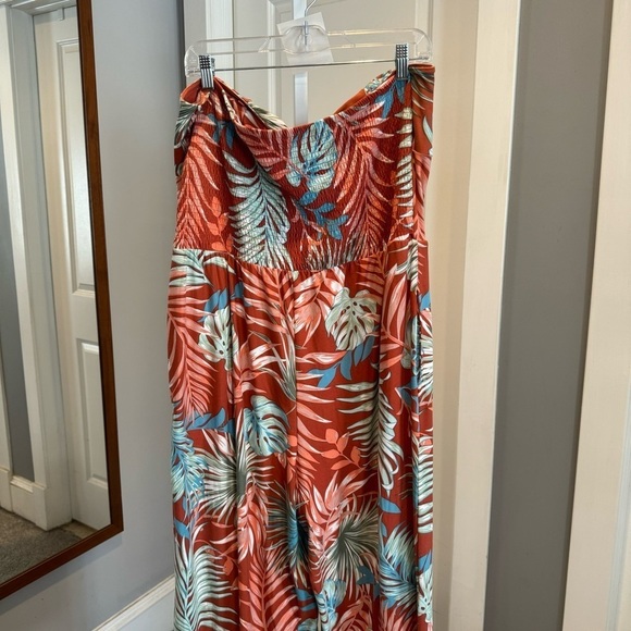 No Boundries Tropical Floral Print strapless jumpsuit size XXXL (21) - Picture 4 of 13
